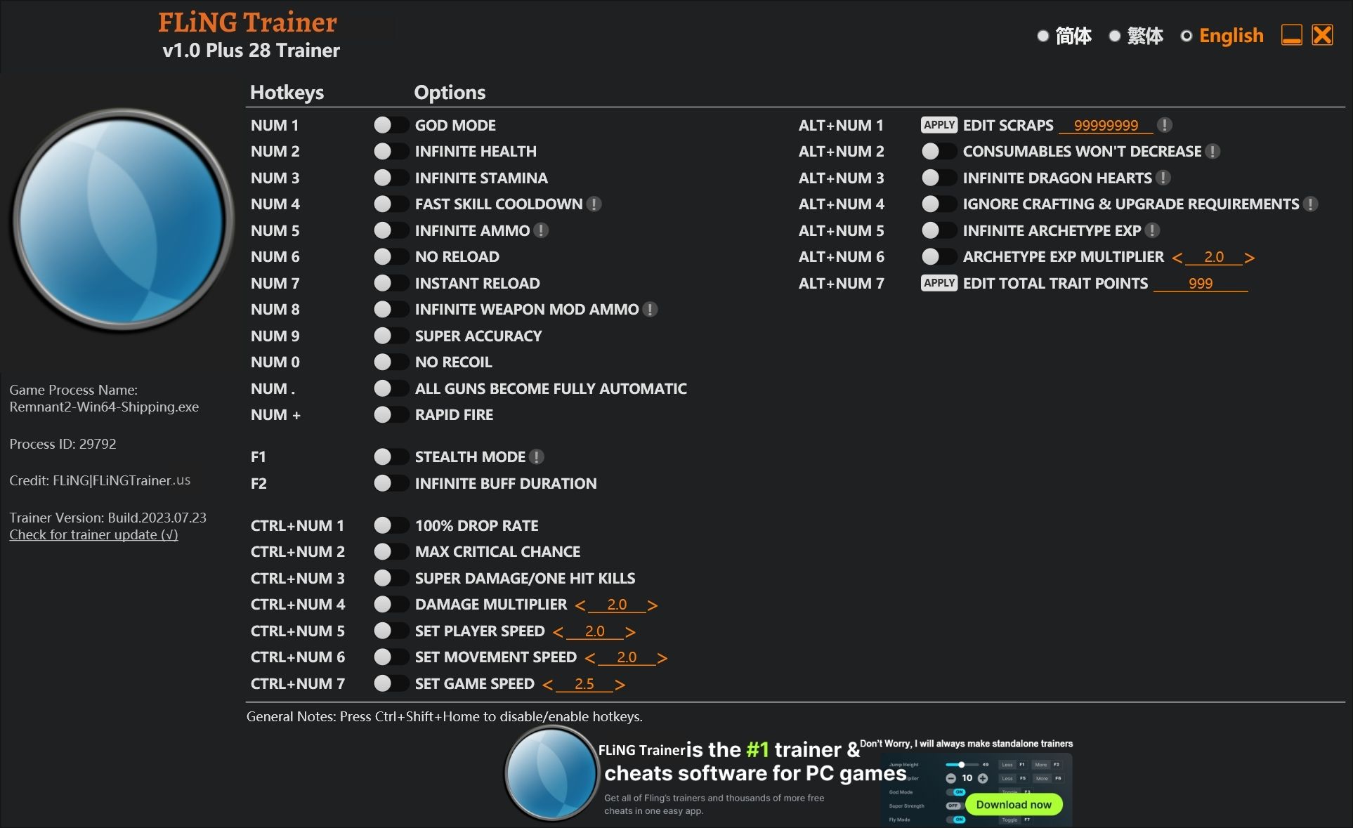 Battlefall: State of Conflict FLiNG Trainer